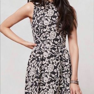 Anthropologie | Dolce Vita B&W Brocade dress